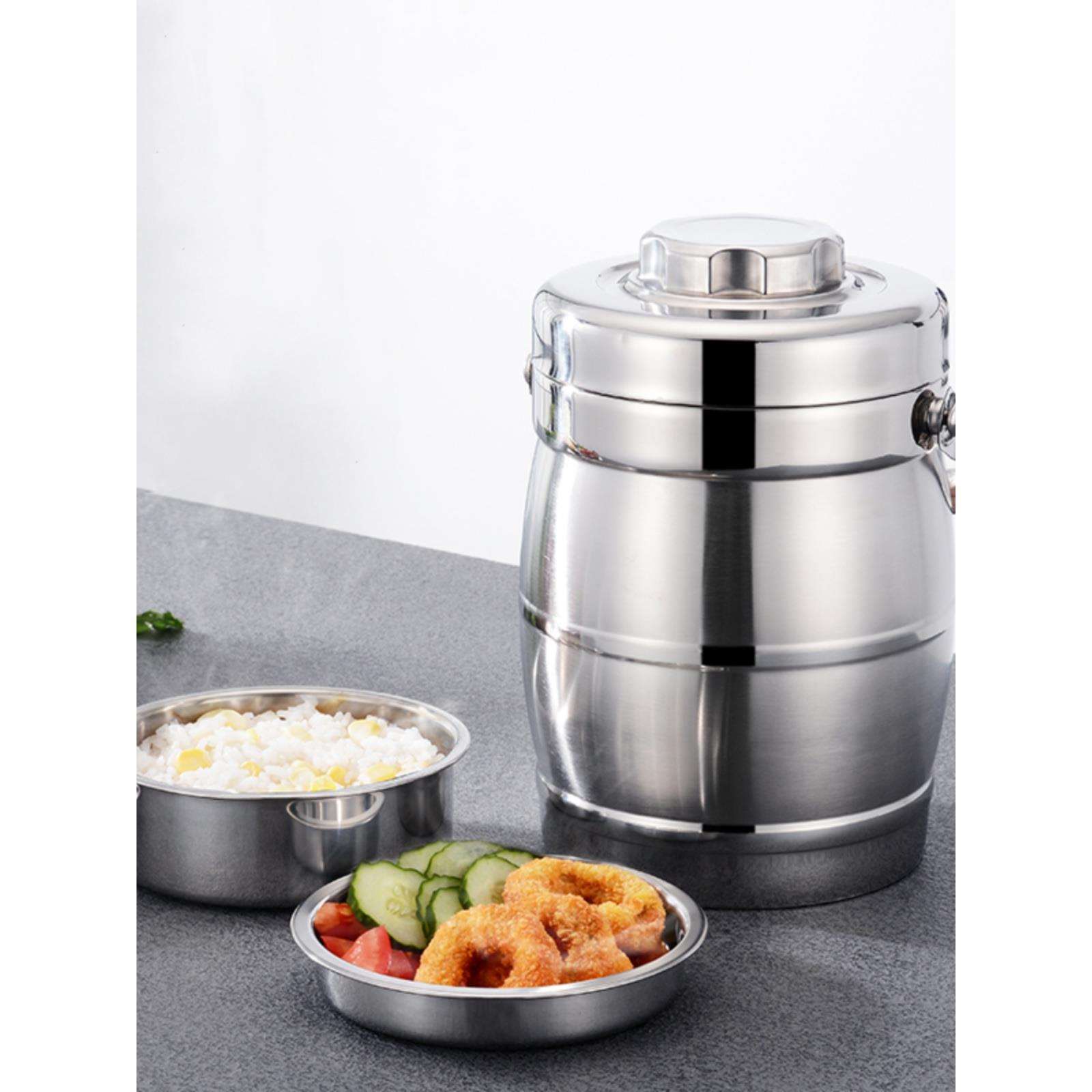 304不锈钢保温饭盒12小时真空保温桶2层成人大容量手提学生便当盒