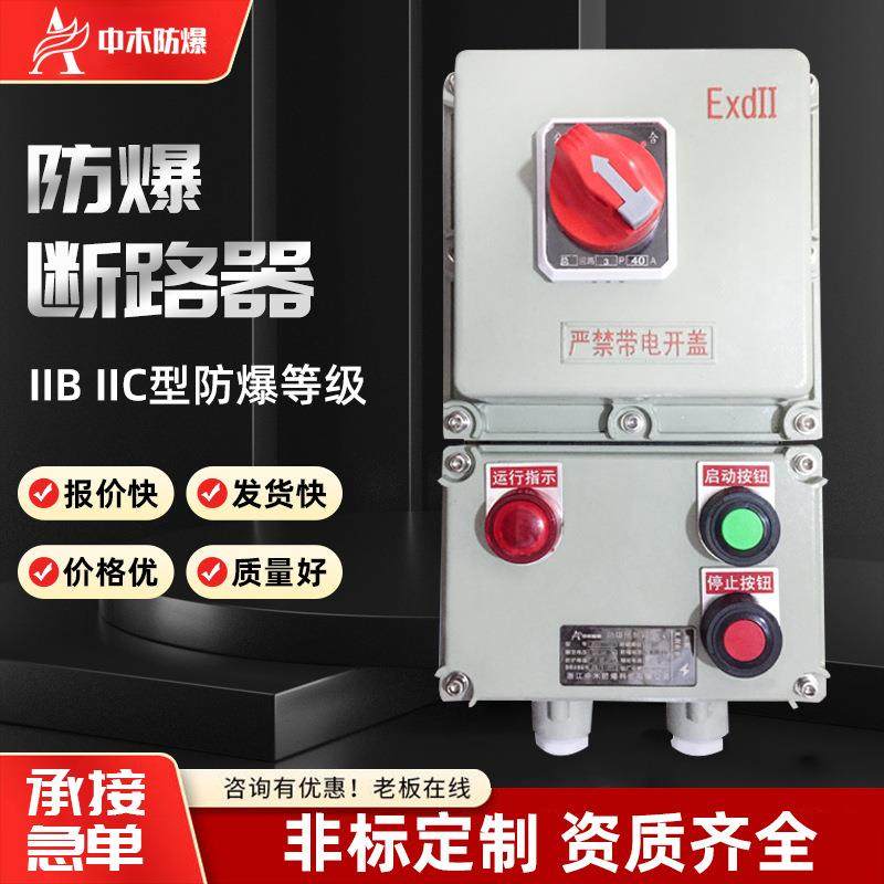 BLK防爆断路器2P3P4P20A32A漏电防爆空气开关控制箱16A220V380V