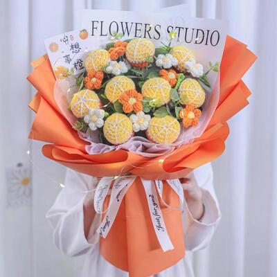 毛线针织花束手工针织毛线花束成品毕业季告白教师节送老师