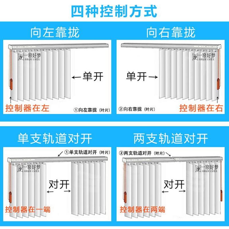 客厅竖向百叶窗帘遮光升降卷帘办公室卧室电动遮阳简易布纱帘新款