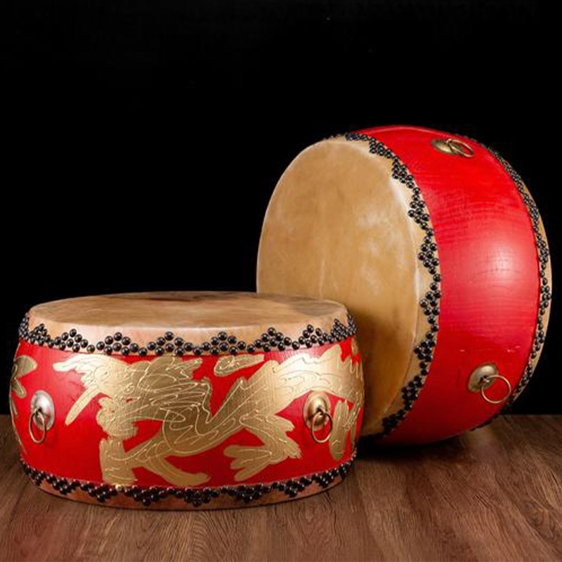 羽月正宗椿木牛皮大鼓黄牛皮白茬鼓E锣鼓道士寺院堂鼓木质高音扁