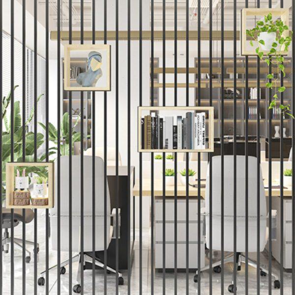 铁艺美容院创意轻奢玄关办公室工业风隔断简约现代装饰墙花架屏风