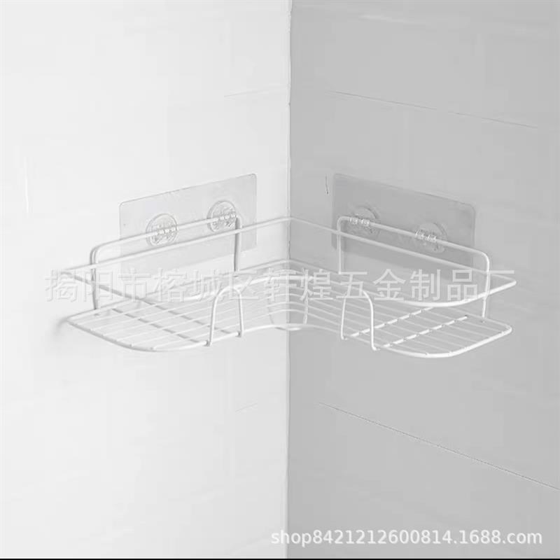 免打孔卫生间浴室洗漱台置物w架洗手间三角架厕所壁挂厨房收纳架