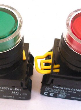 YLA带灯11南京W银0短款按钮复位科22MM开关点D电气触点双16N-动