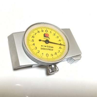 广陆带表卡尺表头闭式金属壳精度0.01 0.02指示表 刻度表头高精度