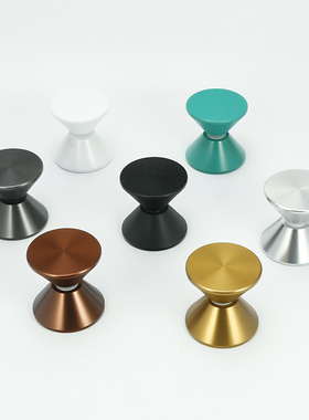 淋浴房玻璃门f拉手厨房移门推拉门展示柜圆型单孔黑色浴室门小把