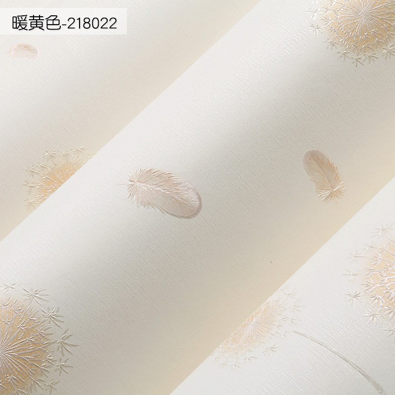 粉色蒲公英壁纸现代简约清新电视背景墙田园风格小碎Y花墙纸绿色