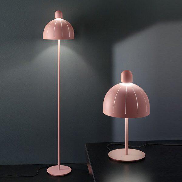 蓝色儿童房金属卧室创意蘑菇北欧简约现代粉个性客厅台灯落地灯
