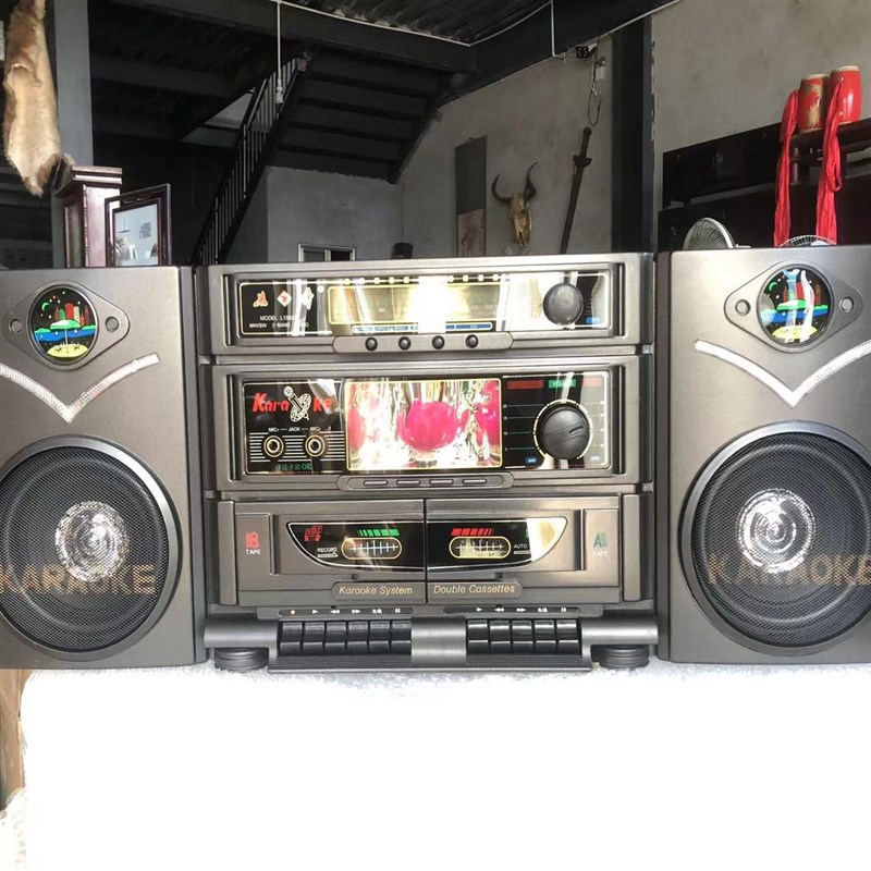 老式经典的怀旧双卡收录机录音机复古磁带机卡带录V音机完整可使