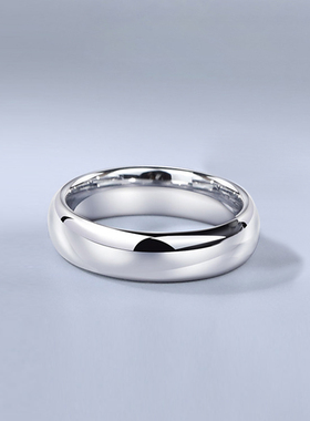 玫瑰金戒指情侣h一对简约钨金单身食指尾戒个性男士反光K金素圈女