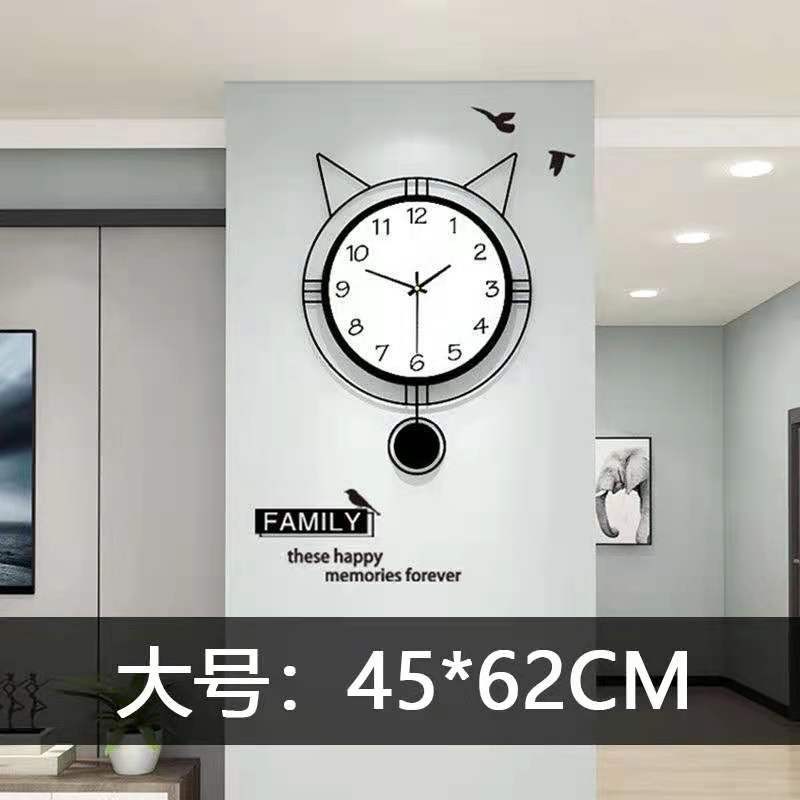 新房装饰简约g钟表时尚创意客厅挂钟欧式现代家居装饰石英钟静音