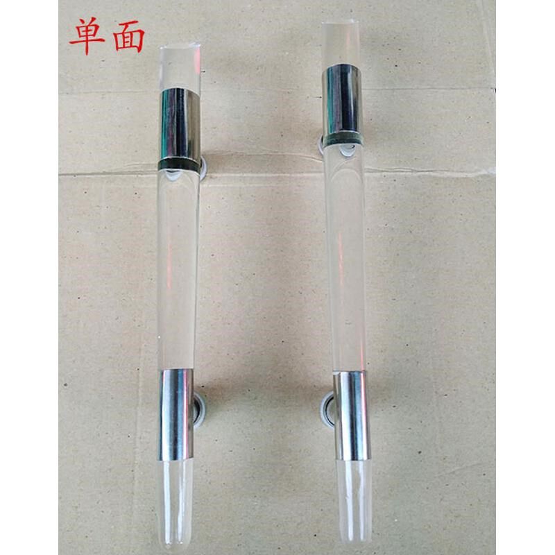 斜口水晶单面拉手玻璃移门双面推拉D门把手无框阳台拉手为单个价