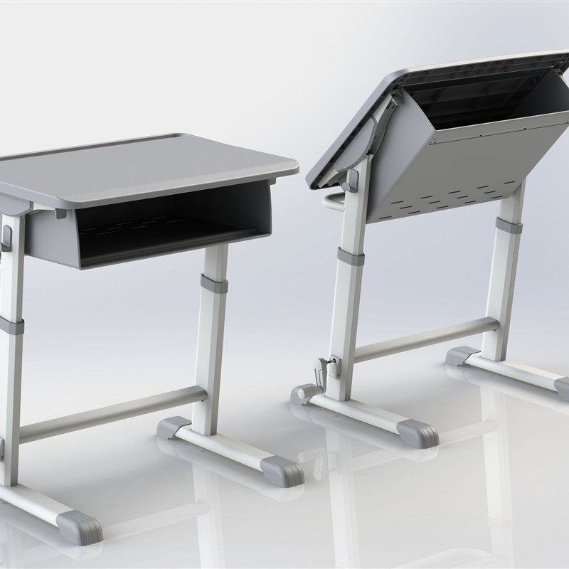可躺升降培训课椅桌学p校午休学习可躺可折叠升降躺睡中小学生椅