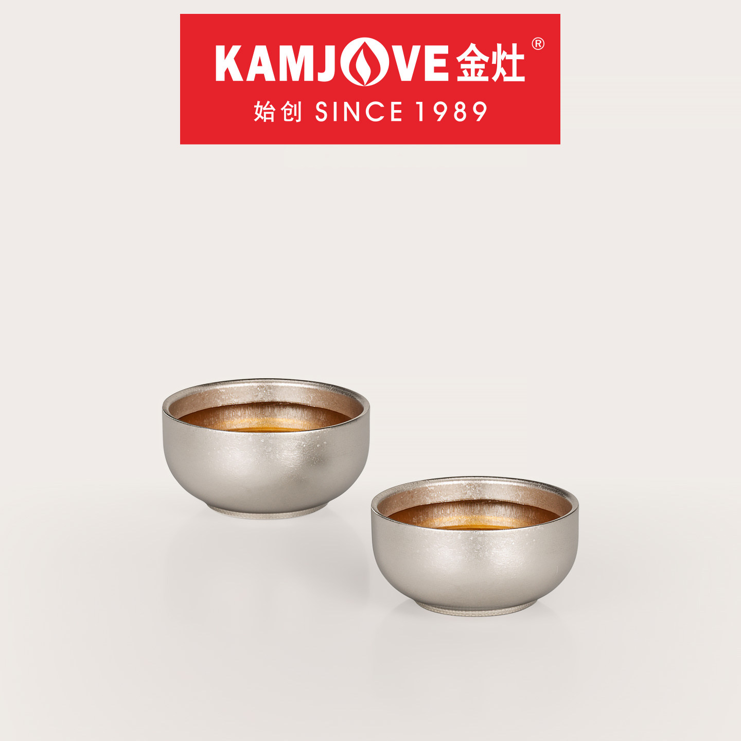 金灶T-13F全钛茶杯套装户外露营便携品茗杯双层隔热防烫功夫茶杯