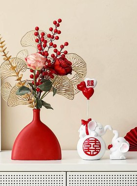 新婚礼物礼品可爱相亲相爱大象装饰摆件情侣客厅家居闺蜜订婚结婚