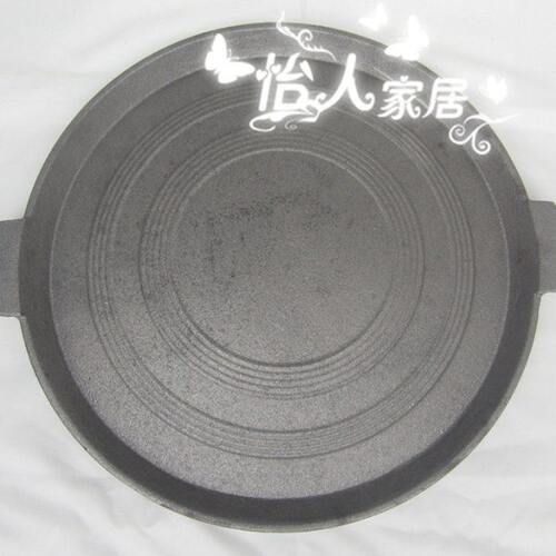 韩式无烤炉烤肉烧烤盘43锅特大图铸铁锅麦饭石层盖牛排铁板烧烤cm