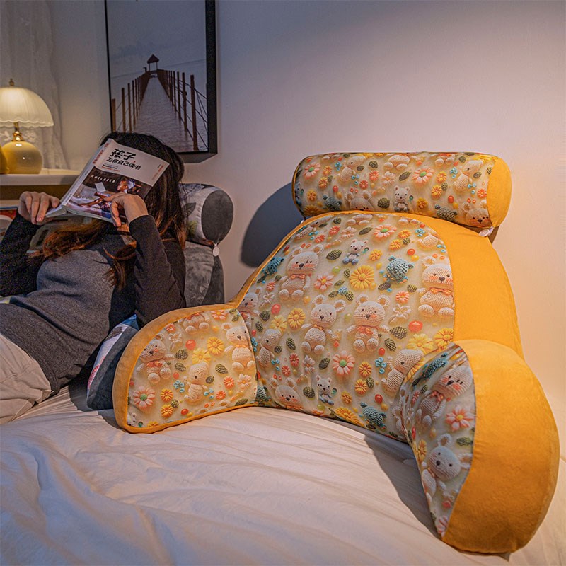 5D床头靠d垫软包护腰靠枕大靠背孕妇沙发抱枕床上宿舍学生躺枕头