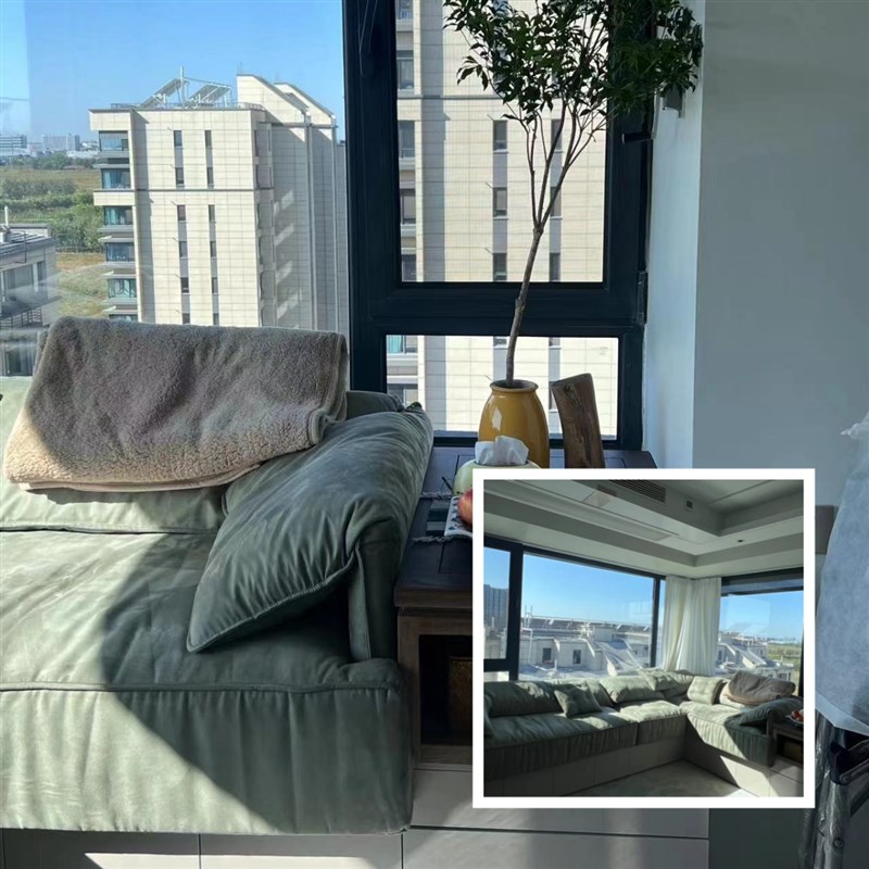 baxtere大象耳朵一体飘窗沙发飘窗台改造定制变卡座懒人卧室飘窗