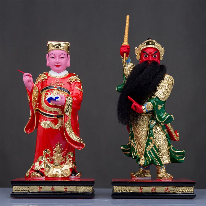 文武判官a神像16寸文判官武判官地府阴神城隍爷助手树脂居家摆件