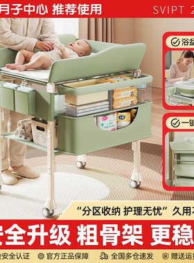 尿布台婴儿护理台洗澡一体可折叠升降抚触婴儿床二合一宝宝多功能