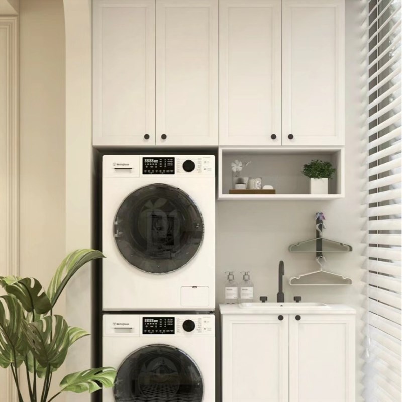 北京厂家定 制  家政柜 洗衣机柜 阳台柜洗手台大容量 储物收纳柜