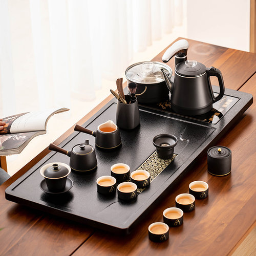 茶盘套装全自动家用客厅茶台烧水壶一体式办公室会客功夫茶具茶海