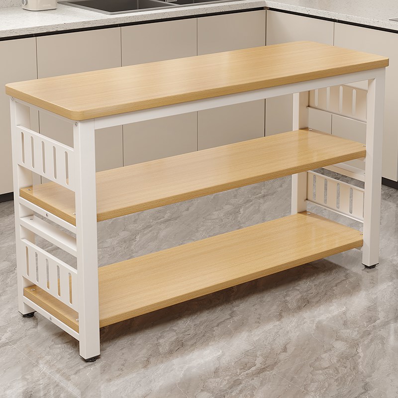 厨房置物架落地多层多功能收纳架微波炉厨房专用储物架切菜小桌台