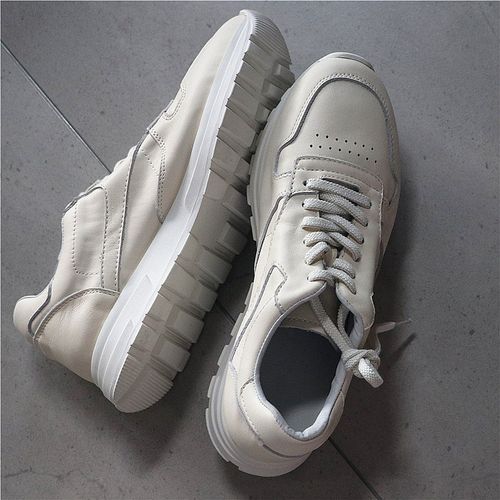 巨透气柔软舒适!干净白色头层牛皮运动休闲鞋小白鞋球鞋板鞋男鞋