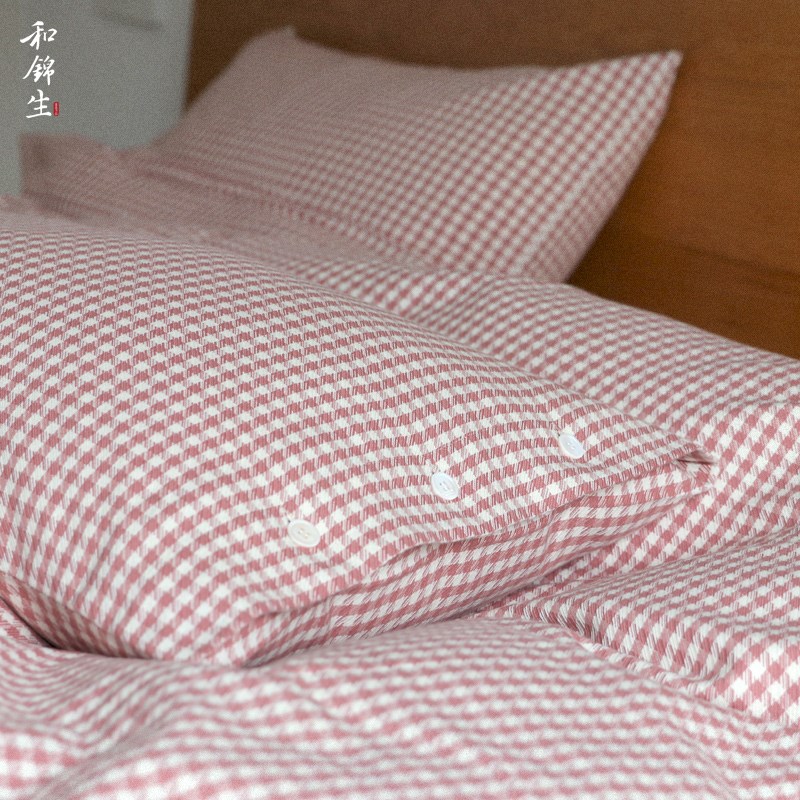和锦生老粗布枕套纯棉全棉枕头套单只一对加厚厚实怀念老工艺