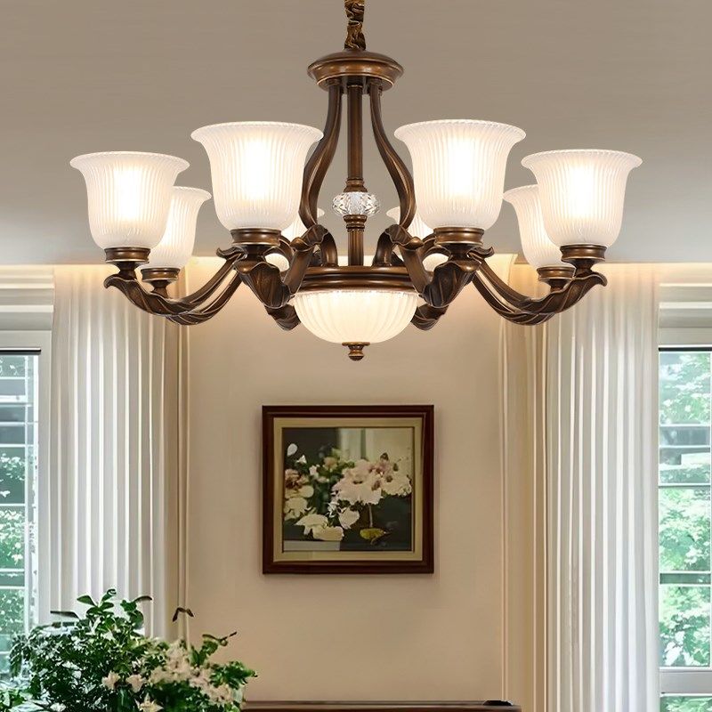 高端2025新款美式吊灯客厅灯大气餐厅灯卧室灯锌合金复古别墅灯具,家装灯饰光源,客厅吊灯,淘宝优惠券,粉丝福利购,淘宝优惠卷