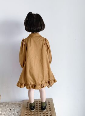 淑女款 21春秋女童宝宝气质甜美可爱长袖舒适短款娃娃裙连衣裙潮