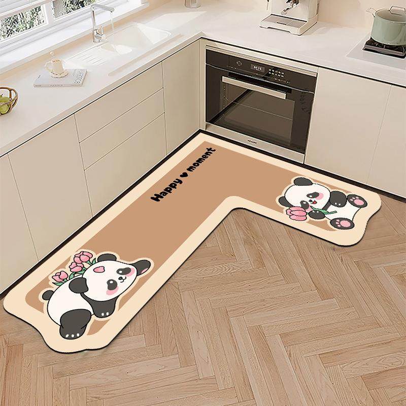 奶油风L型厨房地垫吸水皮革7字型转角垫子防滑防油吸油免洗可拖,鲜花速递/花卉仿真/绿植园艺,割草机/草坪机,淘宝优惠券,粉丝福利购,淘宝优惠卷