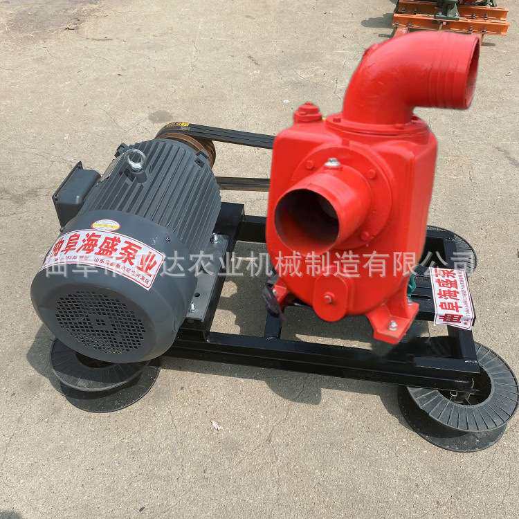 拖拉机传动轴连接4寸离心水泵 多种形式水泵规格  全铜电机自吸泵