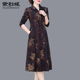 春秋长袖 裙中老年女装 秋冬装 气质中年妈妈装 搭配大衣 内搭连衣裙