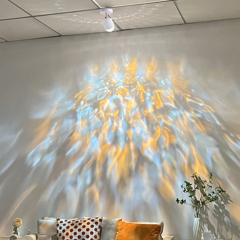 水波纹射灯明装走道灯走廊壁灯网红2023新款高级感酒吧清吧气氛灯