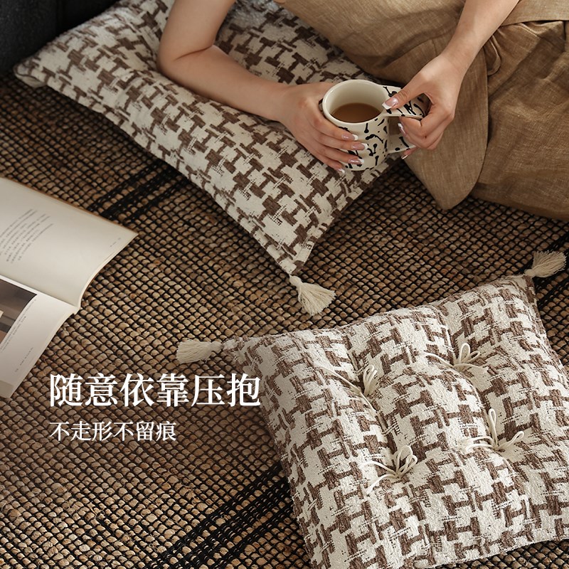 法式中古风坐垫轻奢高级餐椅垫懒人地上飘窗榻榻米椅子垫屁垫蒲团