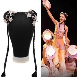 春嬉钱鼓舞演出头饰岭南胶州秧歌舞蹈 服中国风古典舞艺考春嬉