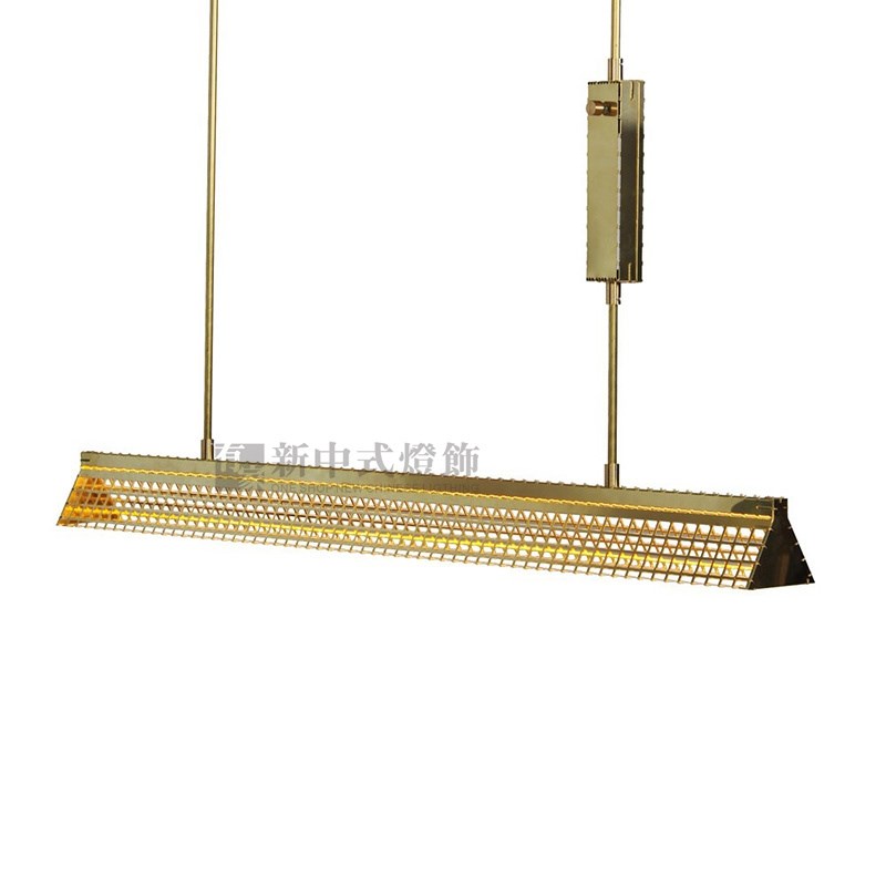 工业风创意铁艺金属网格餐厅长吊灯样板房酒吧会议室书桌吧台吊灯