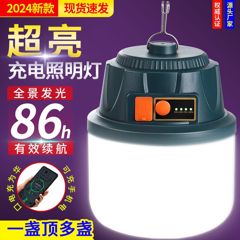 led灯泡节能灯超亮强光家用照明灯充电可移动式低电压4.2V球泡灯