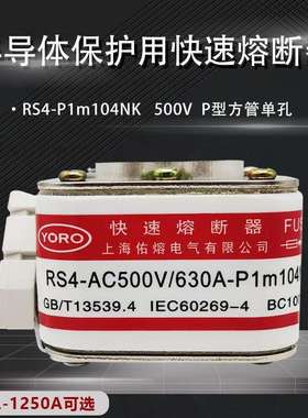 RS4 AC500V快速熔断器500A630A700A800A900A1000A1250A P1m104NK