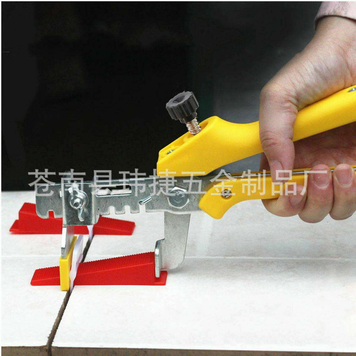 跨境 800pcs 贴地瓷砖找平器塑料铺瓷砖调平器塑料卡子楔子套装