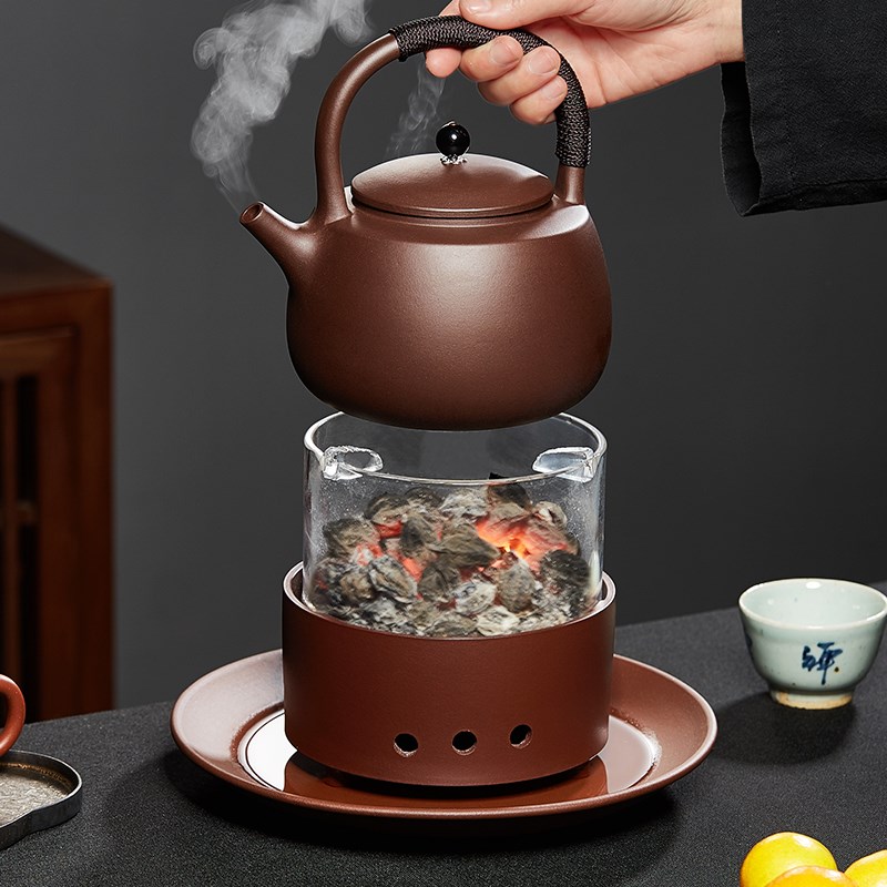 紫砂观火煮茶炉中式家用围炉室内风炉炭火小茶炉功夫茶具配件炭炉