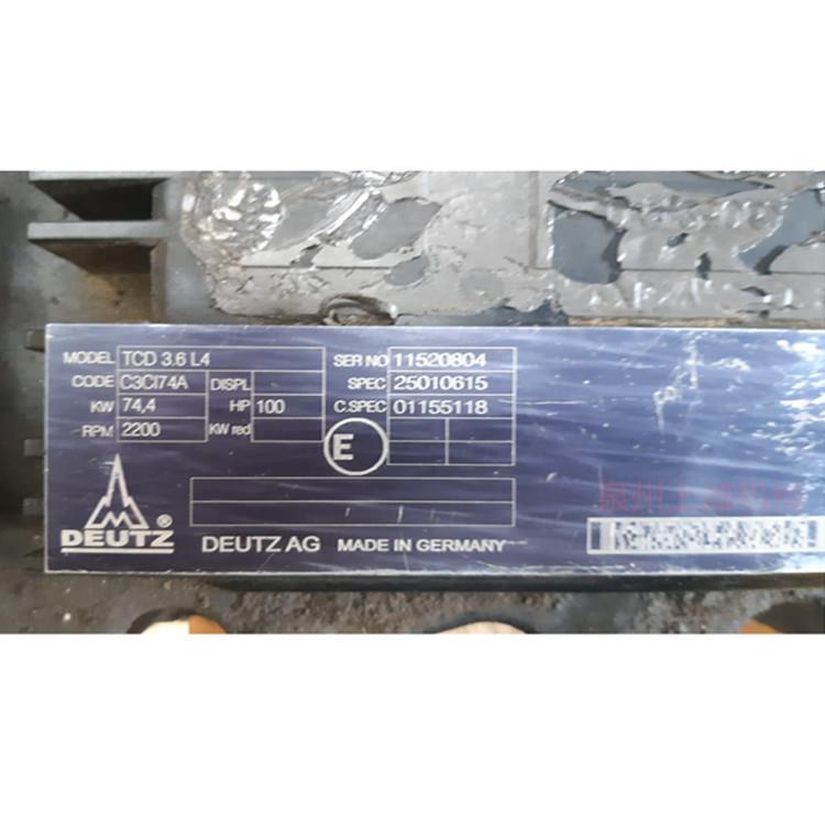 德国道依茨DEUTZ DIESEL ENGINE 型号TCD3.6L4提供整机及配件