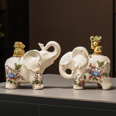 家居装饰品陶瓷摆件电视柜酒柜客厅旺宅葫芦裂纹釉工艺品