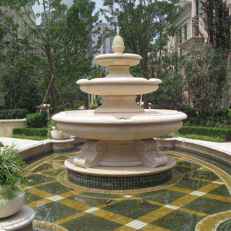 园林小区大理石喷泉 工厂现货 天然石材石雕景观流水喷泉