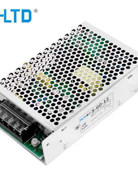 源头工厂跨境 鹏汉开关电源盒S-60W-12V5A变压器220V转12V直流DC