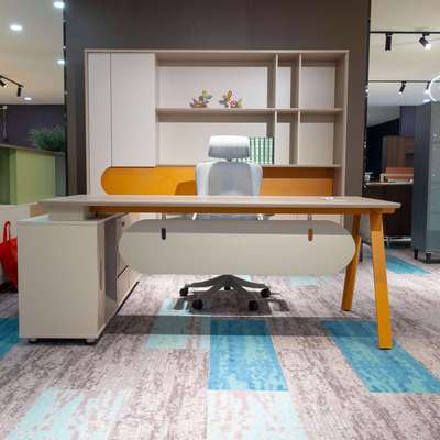 单人老板桌办公桌主管经理桌子老板桌椅组合简约现代办公室大班台