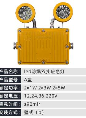 供应 BXJ LED防爆双头应急灯10W防爆灯 防爆应急灯BZD130防爆灯