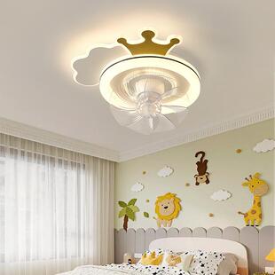 吸顶卧室风扇灯可摇头房间餐厅客厅超薄智能静音大风力吸顶风扇灯