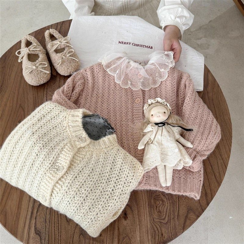 2025秋季新品韩版女童纯色毛衣开衫儿童洋气可叠穿百搭针织外套潮,童装/婴儿装/亲子装,毛衣/针织衫,淘宝优惠券,粉丝福利购,淘宝优惠卷